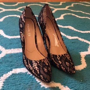 Only worn once! Charles David lace pumps